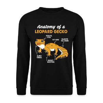 Gecko Anatomie - Unisex Pullover - Schwarz - Vorne - Alina (178cm) & Michal (187cm)