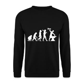 Anvil blacksmithing - Unisex Sweatshirt - black - Front - Alina (178cm) & Michal (187cm)