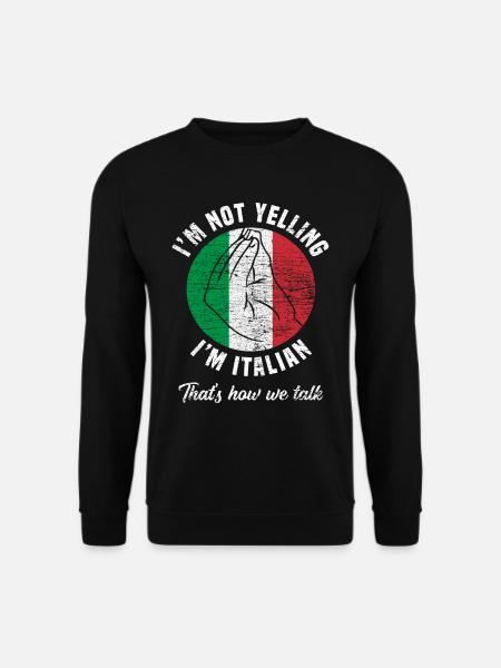 Italy Italian hand sign gift - Unisex Sweatshirt - black