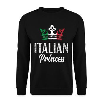 Italie princesse italienne - Sweat-shirt Unisexe - noir - Devant - Alina (178cm) & Michal (187cm)