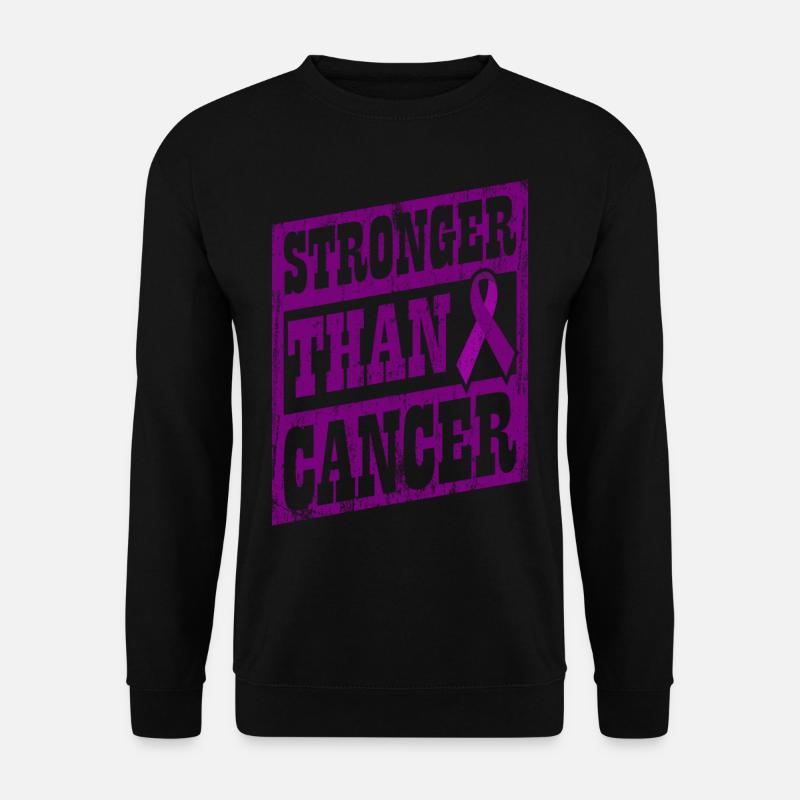 STRONGER THAN CANCER Brustkrebs Geschenk Pink - Unisex Pullover - Schwarz