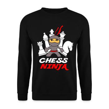 Chess ninja - Unisex Sweatshirt - black - Front - Alina (178cm) & Michal (187cm)