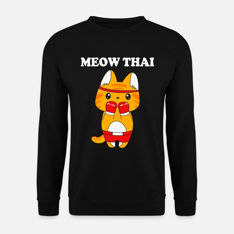 Muay Thai Katze - Unisex Pullover - Schwarz