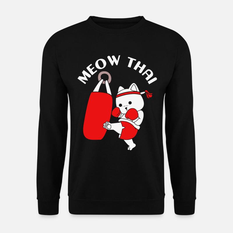 Thai Boxing Katze - Unisex Pullover - Schwarz