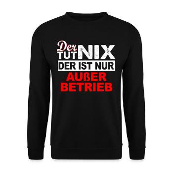 Außer Betrieb Geduldsfaden ist gerissen Arbeit - Unisex Pullover - Schwarz - Vorne - Alina (178cm) & Michal (187cm)