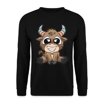 Cornes pastel signe du zodiaque taureau - Sweat-shirt Unisexe - noir - Devant - Alina (178cm) & Michal (187cm)