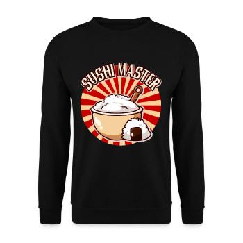 Sushi Master Cuisine japonaise Japon Chef - Sweat-shirt Unisexe - noir - Devant - Alina (178cm) & Michal (187cm)