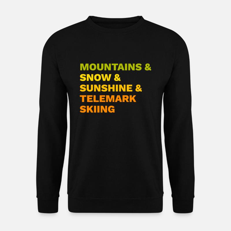 Telemark Ski Mountains Snow - Unisex Sweatshirt - black