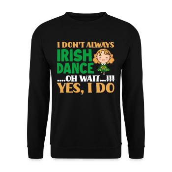 Irish dance girl wife gift - Unisex Sweatshirt - black - Front - Alina (178cm) & Michal (187cm)