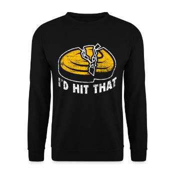 Clay pigeon shooting shooting clay target - Unisex Sweatshirt - black - Front - Alina (178cm) & Michal (187cm)
