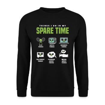 Tennis Funny Tennis Gifts - Unisex Sweatshirt - black - Front - Alina (178cm) & Michal (187cm)