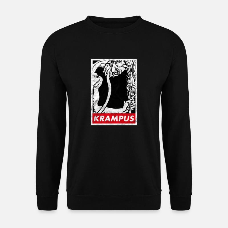 Krampus Okkult Germanisch Weihnachten Dämon Horror - Unisex Pullover - Schwarz