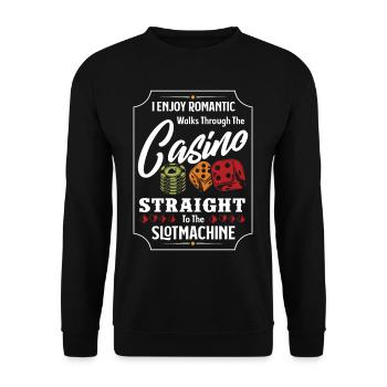 La marche du casino : un sarcasme amusant - Sweat-shirt Unisexe - noir - Devant - Alina (178cm) & Michal (187cm)