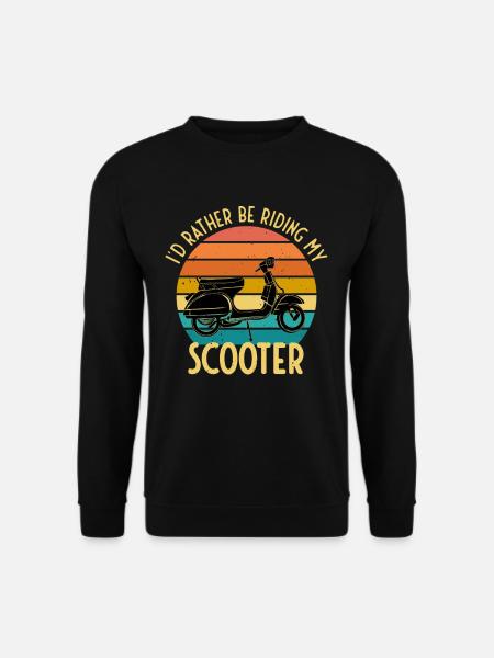 Jeg foretrækker at køre en scooter knallert knallergave - Unisex sweater - sort