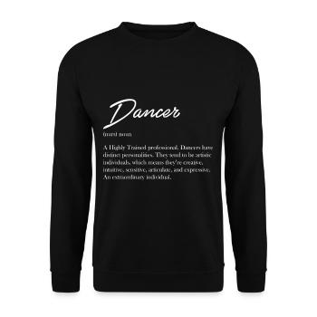 Dancer definition - Unisex Sweatshirt - black - Front - Alina (178cm) & Michal (187cm)
