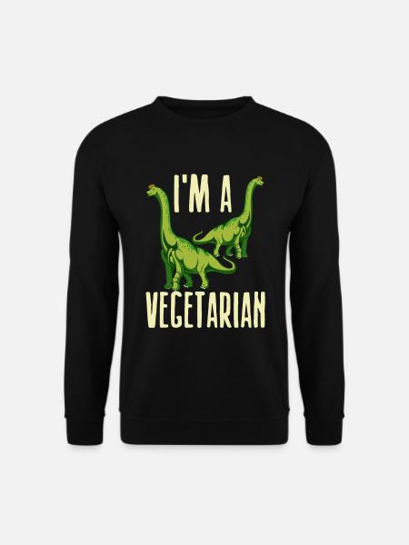 Dino vegetarian - Unisex Sweatshirt - black
