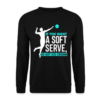 Volleyball Leidenschaft Geschenkidee - Unisex Pullover - Schwarz - Vorne - Alina (178cm) & Michal (187cm)