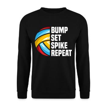 Volleyball beach volleyball athlete gift - Unisex Sweatshirt - black - Front - Alina (178cm) & Michal (187cm)
