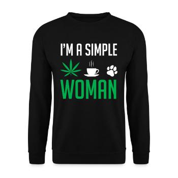 Cannabis women coffee dogs - Unisex Sweatshirt - black - Front - Alina (178cm) & Michal (187cm)