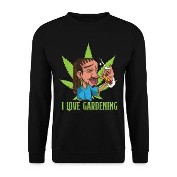 Cannabis hemp stoner gift - Unisex Sweatshirt - black - Front - Alina (178cm) & Michal (187cm)