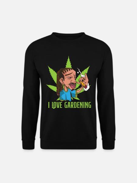 Cannabis hemp stoner gift - Unisex Sweatshirt - black