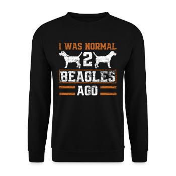Beagle - Unisex Pullover - Schwarz - Vorne - Alina (178cm) & Michal (187cm)