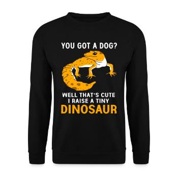Gecko Lizard Geckos Reptile Reptiles - Unisex Sweatshirt - black - Front - Alina (178cm) & Michal (187cm)