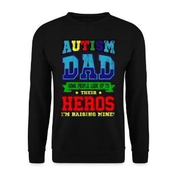 AUTIST DAD Cadeau de la Journée mondiale de l'autisme Autiste - Sweat-shirt Unisexe - noir - Devant - Alina (178cm) & Michal (187cm)