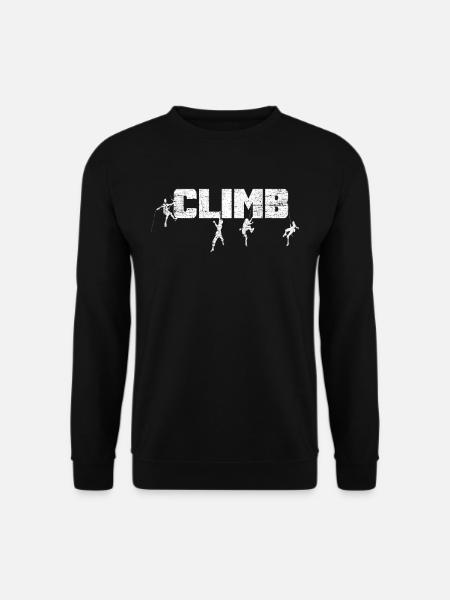 Klettern Kletterer Geschenk - Unisex Pullover - Schwarz