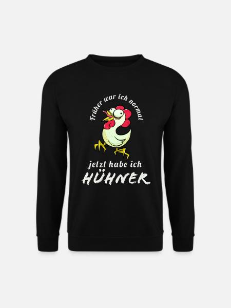 Lustige Hühner Landwirt Sprüche Geflügel Bauer - Unisex Pullover - Schwarz