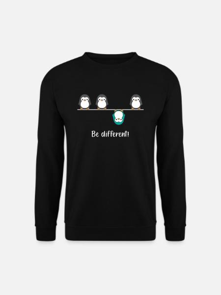 Soyez différent - pingouin amusant pingouins oiseau disant - Sweat-shirt Unisexe - noir