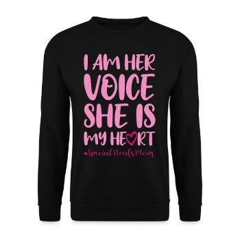 AUTIST MAMA World Autism Day Gift Autistic - Unisex Sweatshirt - black - Front - Alina (178cm) & Michal (187cm)