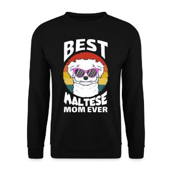 Meilleur Maltese Mom Ever Meilleur Malteser Mama chiens - Sweat-shirt Unisexe - noir - Devant - Alina (178cm) & Michal (187cm)