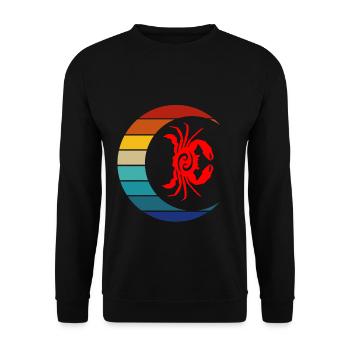Sternzeichen Krebs - Unisex Pullover - Schwarz - Vorne - Alina (178cm) & Michal (187cm)