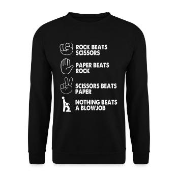 Stone Scissors Paper - Unisex Sweatshirt - black - Front - Alina (178cm) & Michal (187cm)