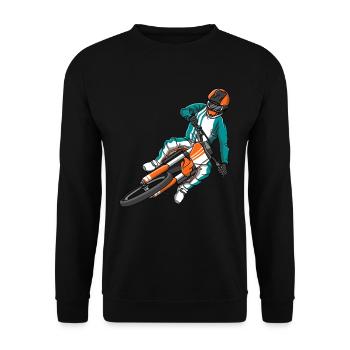 Motocross Rider Biker Motorcycle Children Men - Sweat-shirt Unisexe - noir - Devant - Alina (178cm) & Michal (187cm)