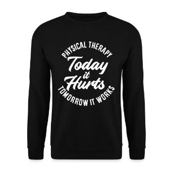 Physiotherapist Physiotherapist Gift - Unisex Sweatshirt - black - Front - Alina (178cm) & Michal (187cm)