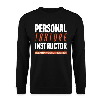 Fier kinésithérapeute - Sweat-shirt Unisexe - noir - Devant - Alina (178cm) & Michal (187cm)