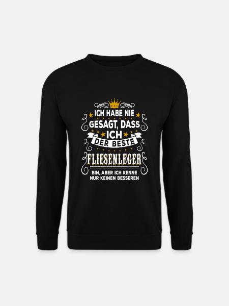 Bester Fliesenleger Handwerker Fliesen Beruf - Unisex Pullover - Schwarz