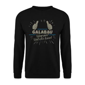 Galabau Garten- und Landschaftsbau - Unisex Pullover - Schwarz - Vorne - Alina (178cm) & Michal (187cm)