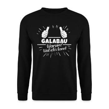 Galabau Garten- und Landschaftsbau - Unisex Pullover - Schwarz - Vorne - Alina (178cm) & Michal (187cm)