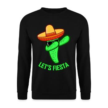 LET'S FIESTA Cinco De Mayo Geschenk Party Frauen - Unisex Pullover - Schwarz - Vorne - Alina (178cm) & Michal (187cm)