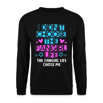 K-Pop Fan Korea Fangirl - Unisex Pullover - Schwarz - Vorne - Alina (178cm) & Michal (187cm)