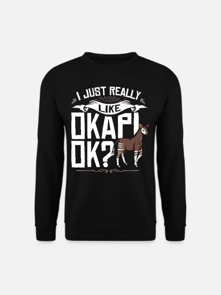 Okapi Waldgiraffe Giraffe Afrikanisches Zebra - Unisex Pullover - Schwarz