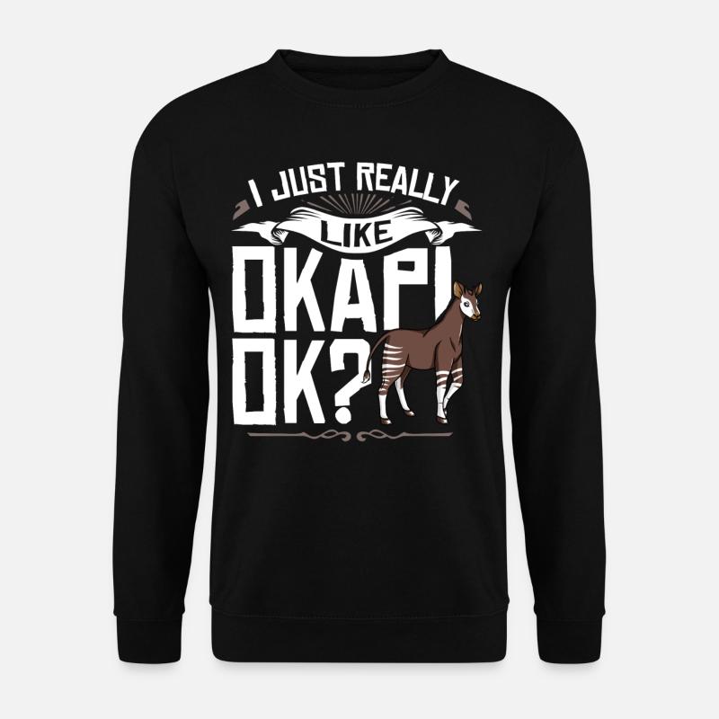 Okapi Waldgiraffe Giraffe Afrikanisches Zebra - Unisex Pullover - Schwarz