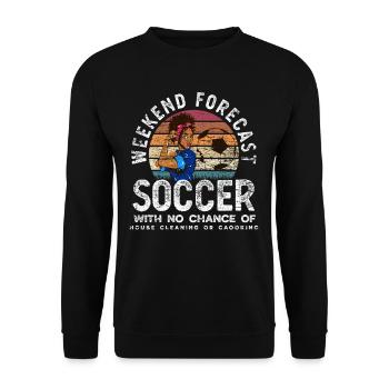 Football Women's Weekend - Unisex Sweatshirt - black - Front - Alina (178cm) & Michal (187cm)