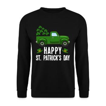La Saint-Patrick - Sweat-shirt Unisexe - noir - Devant - Alina (178cm) & Michal (187cm)