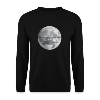 Flat Earth théorie éléphant tortue - Sweat-shirt Unisexe - noir - Devant - Alina (178cm) & Michal (187cm)
