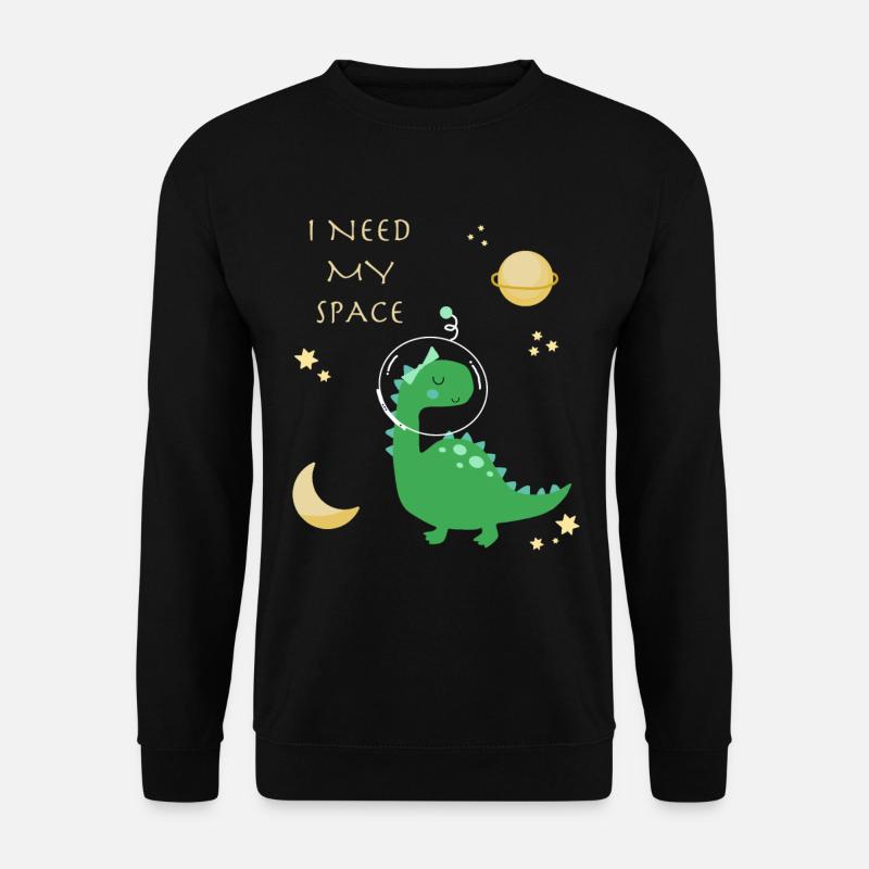Dino space - Unisex Pullover - Schwarz