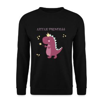 Dino princess - Sweat-shirt Unisexe - noir - Devant - Alina (178cm) & Michal (187cm)